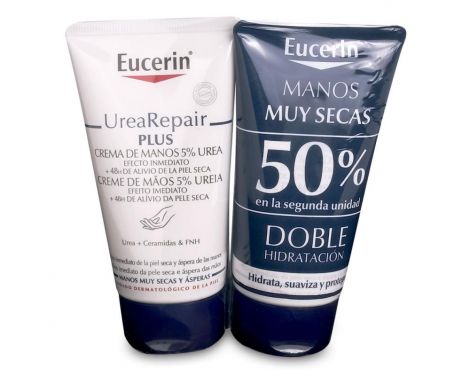 Eucerin UreaReapir Plus Crema de Manos 5% Urea pack 2ª ud 50% 75ml