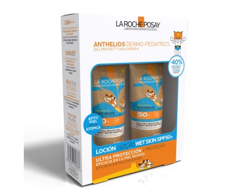 La Roche Posay Anthelios Pack Loción Wet Skin Pediatrics 50+ 200ml 2ª ud 40%