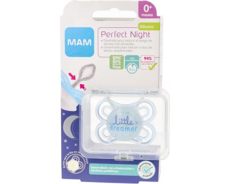 Mam-Perfect-Night-Chupete-Silicona-Azul-0-M-0