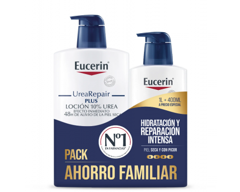 Eucerin Pack UreaRepair Plus Loción 10% Urea 1L y 400ml