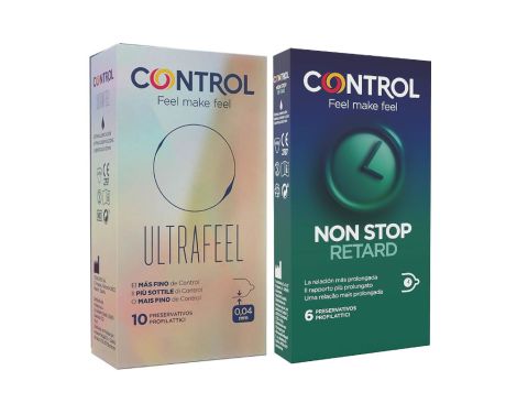 Control Pack Preservativos Ultrafeel 10 uds + Preservativos Retard 6 uds