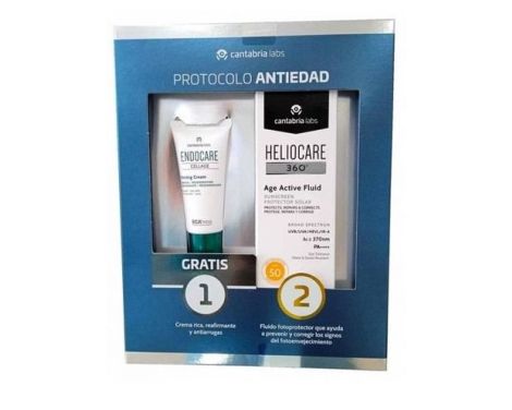 Heliocare 360º Pack Age Active Fluid SPF50+ Endocare Cellage Crema Reafirmante