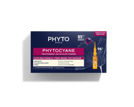 Phytocyane Tratamiento Anticaída Mujer 12 ampollas 5ml