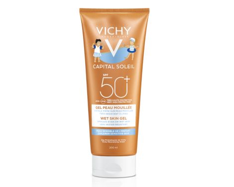 Vichy Capital Soleil Gel Leche Wet Skin Protector Niños SPF 50+ 200ml