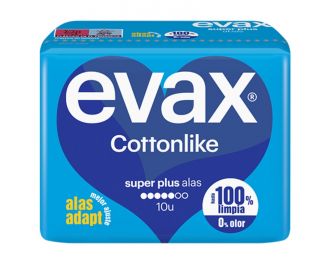 Evax-Cottonlike-Super-Plus-Compresas-Higinicas-Femeninas-10-Compresas-0