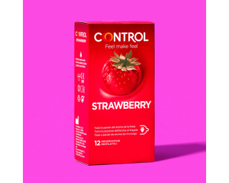 Control Strawberry Preservativos Sabor a Fresa 12 uds
