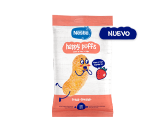 Nestlé Happy Puffs Snack Maíz Fresa 28g