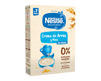 Nestlé Nutrition Papilla Cereales sin Gluten Maíz y Arroz 240g