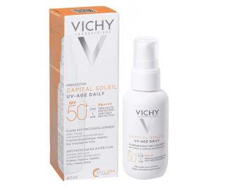 Vichy Capital Soleil UV-Age Daily Water Fluid Antifotoenvejecimiento SPF50+ 40 ml